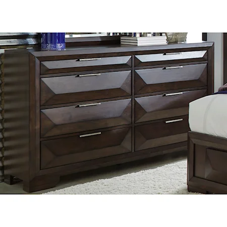 Contemporary Dresser with 8 drawers